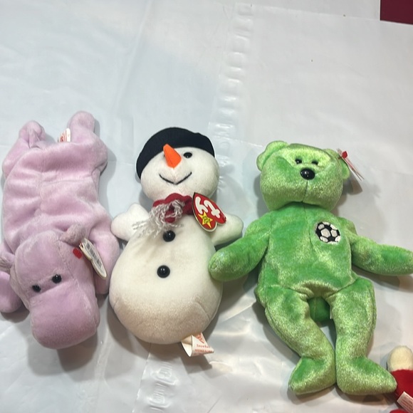 TY Beanie Babies Bears Lot of 10 plush Maple snowball Erin Snort happy Claude 10 - Picture 5 of 7